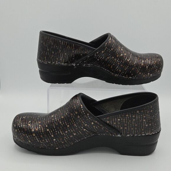 Sanita Geometric Patterned Nursing Clogs Leather Shoes Womens Size 41 US 10 - Picture 2 of 7